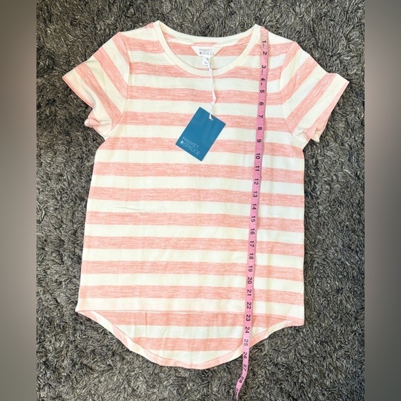 Market & Spruce Juuna Hi Lo striped Knit Top Size XSP - Picture 8 of 9
